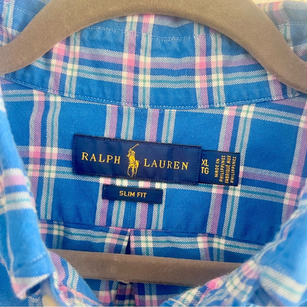 Ralph Lauren Men Short Sleeve‎ Plaid Button Down Shirt Size XL - Picture 2 of 6
